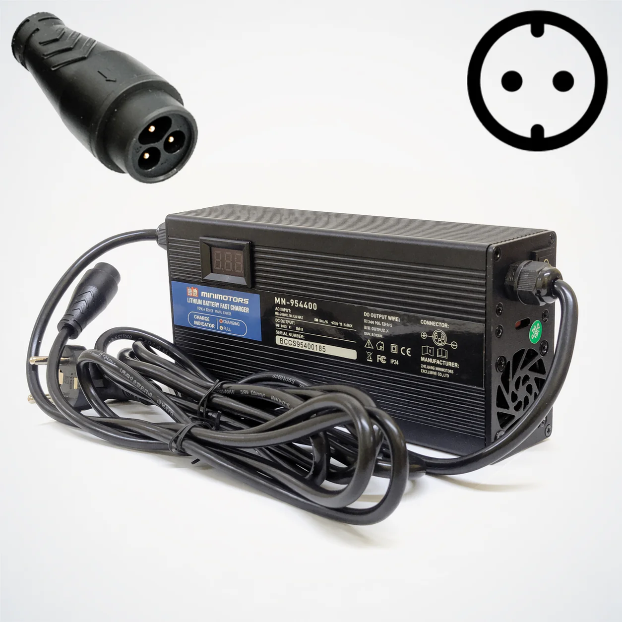 60V Fast Charger 66.4V6.5A LP16 EU DISPLAY