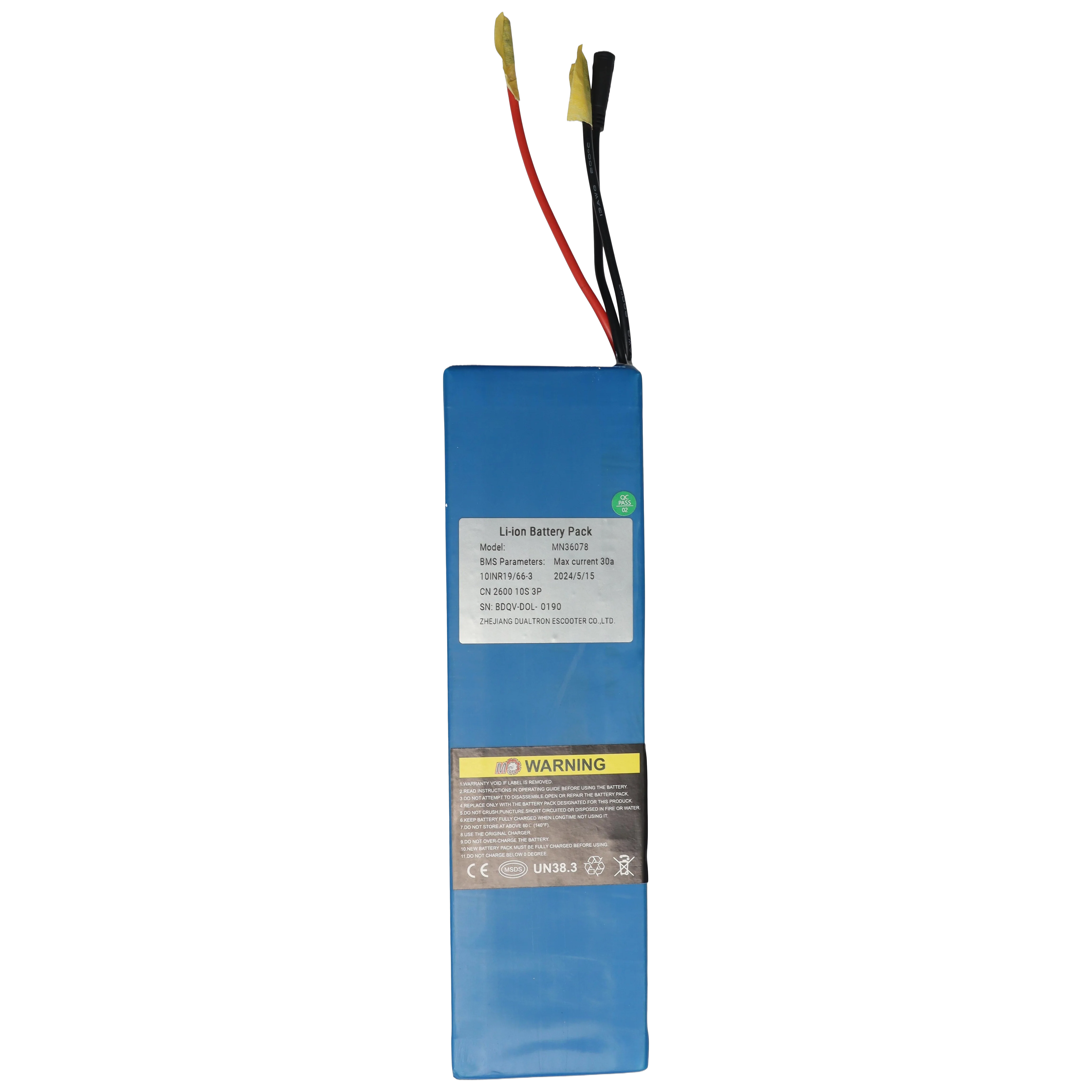 Battery Pack 36V 07.8Ah CN 18650 - Dualtron Dolphin | 02.201.00187