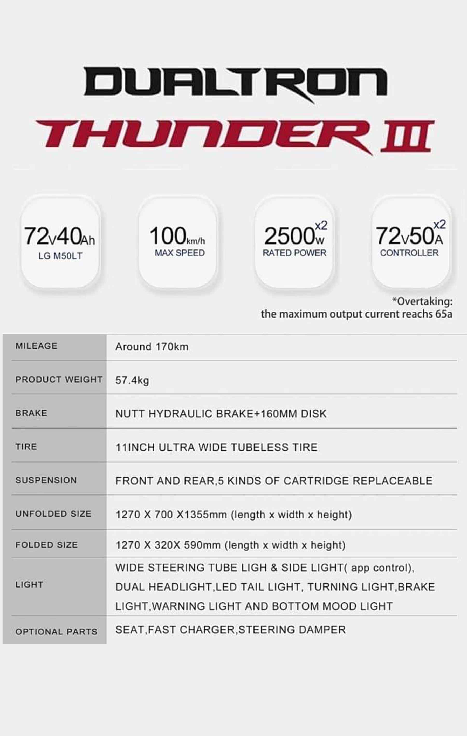 DUALTRON THUNDER 3 72V 40Ah - Image 28